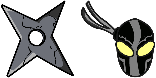 TMNT Foot Ninja & Shuriken Cursor