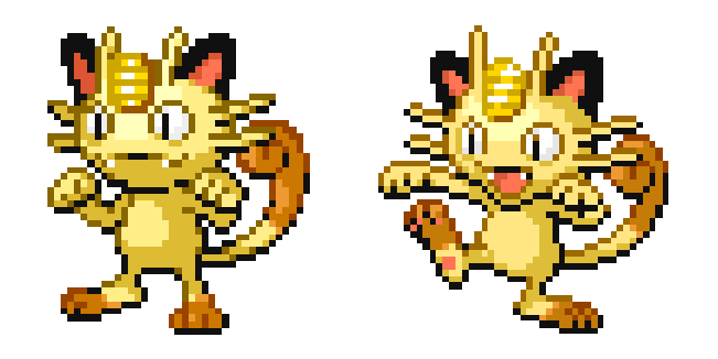 Pokemon Meowth Pixel Cursor