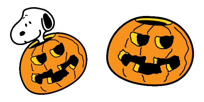 Snoopy in Pumpkin Animated Cursor
