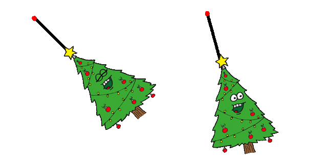 Funny Christmas Tree Swaying Animated Cursor