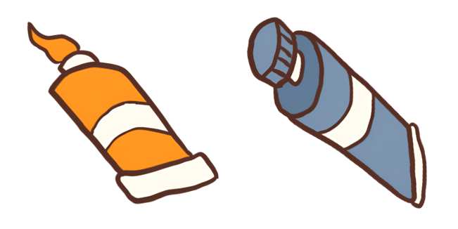 Orange & Blue Oil Paints Cursor