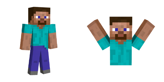 Minecraft Steve Raising Hands Cursor