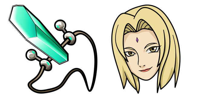 Naruto Tsunade & First Hokage's Necklace Cursor