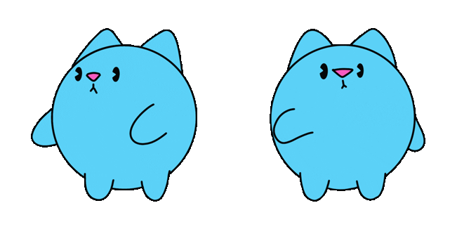 Funny Blue Cat Animated Cursor
