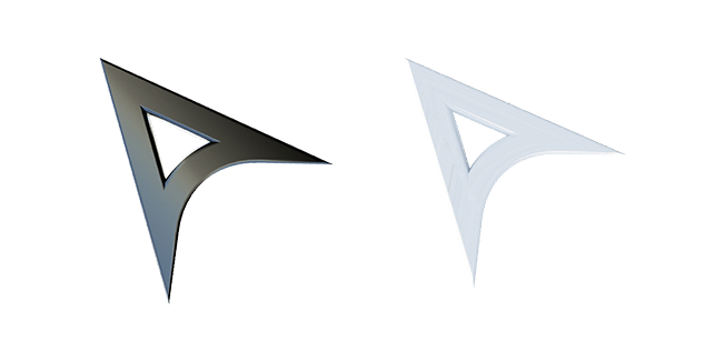 Black & White Arrow 3D Cursor