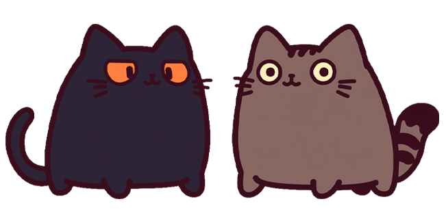 Kawaii Black Cat & Brown Tabby Kitty Cursor