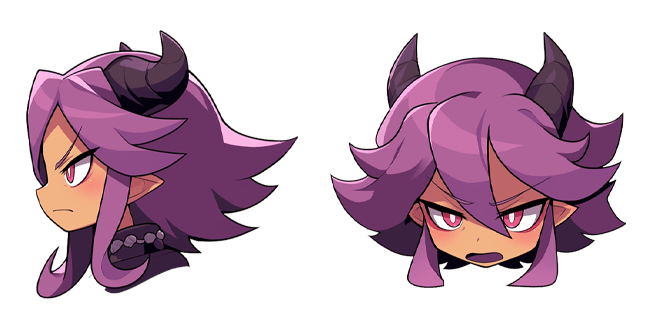 Demon Anime Girl Head Cursor
