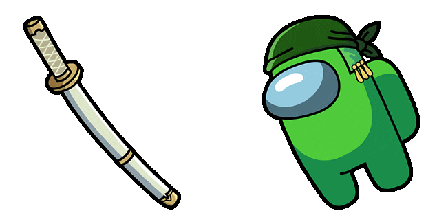 Among Us Roronoa Zoro Animated Cursor