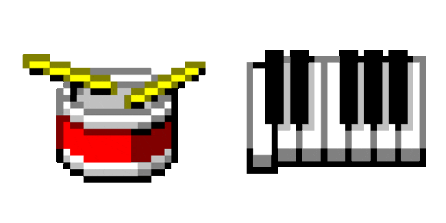 Windows 95/98 Drum & Piano Animated Cursor