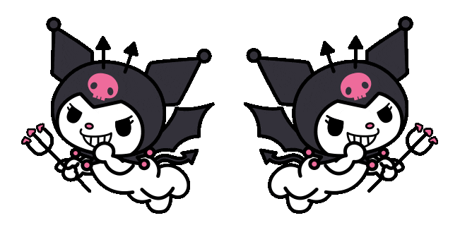 Sanrio Halloween Kuromi with Pitchfork Animated Cursor