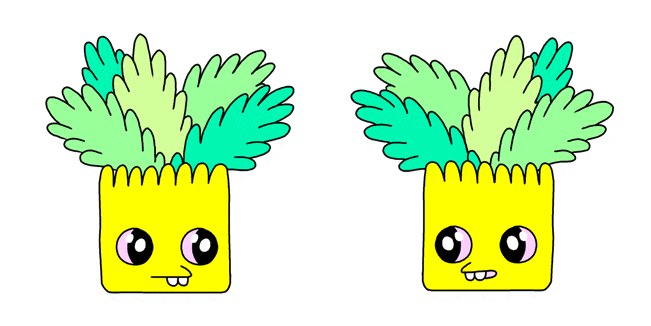 Kawaii Plant Pot Animated Cursor