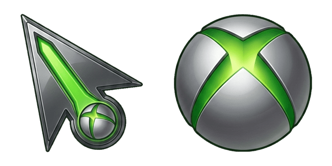 Green Xbox Arrow & Logo Cursor
