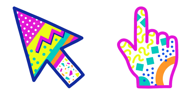Memphis 80s Arrow & Hand Cursor