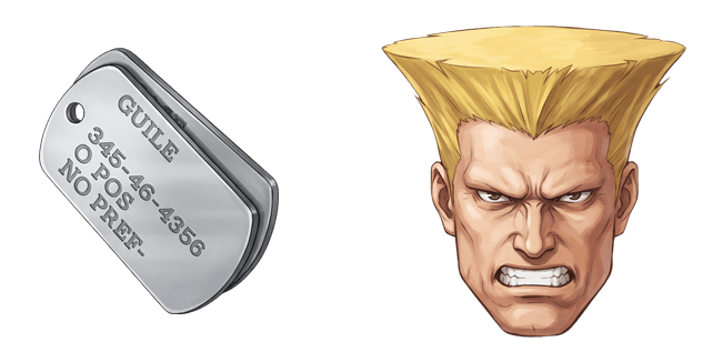Street Fighter Guile & Dog Tags Cursor
