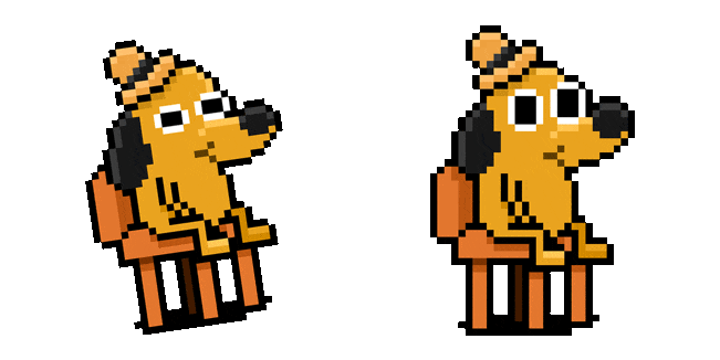 This Is Fine Pixel Meme Animated Cursor