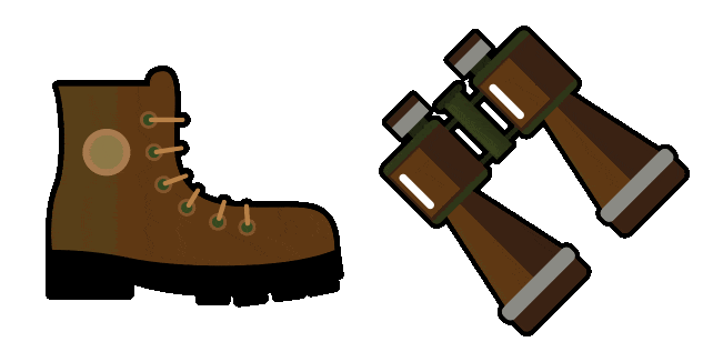 Hiking Boot & Binoculars Animated Cursor