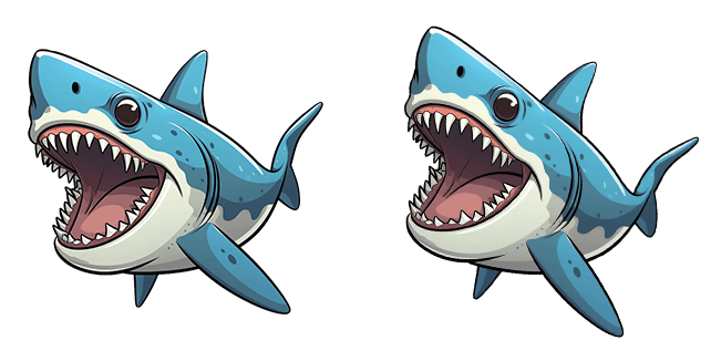 Big Toothy White Shark Cursor