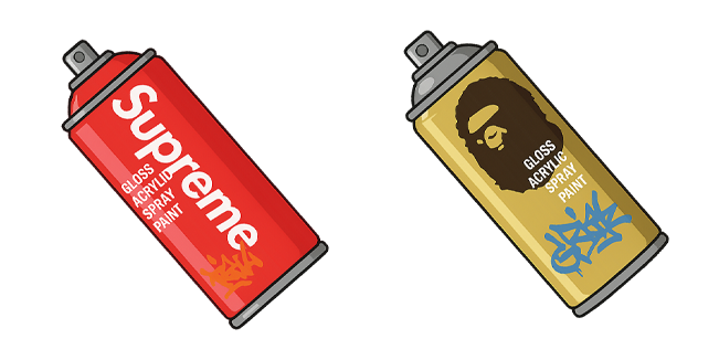 Supreme & Bape Spray Paint Cursor