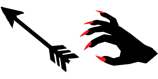 Black Arrow & Witch Hand Red Claws Cursor