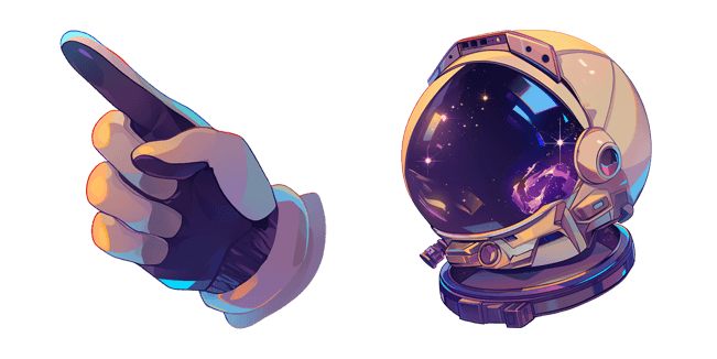 Astronaut Hand & Helmet Cursor