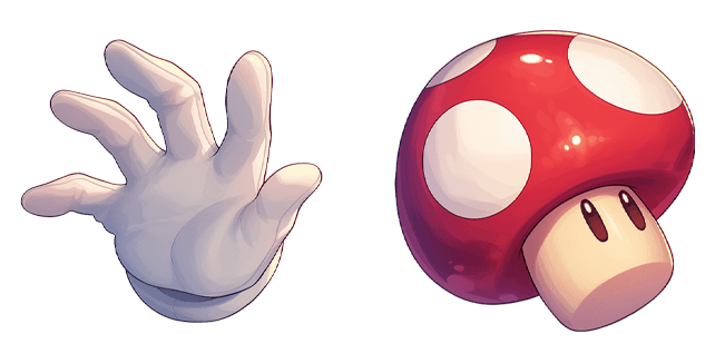 Super Mario Glove & Mushroom Cursor