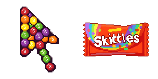 Pixel Skittles Candy Pack & Arrow Cursor