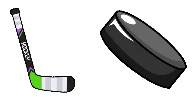 Hockey Stick & Puck Animated Cursor