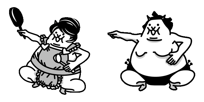 The Battle Cats Sumo Cat Animated Cursor