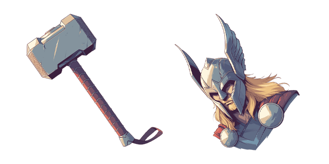 Marvel Mjolnir & Vintage Thor Bust Cursor