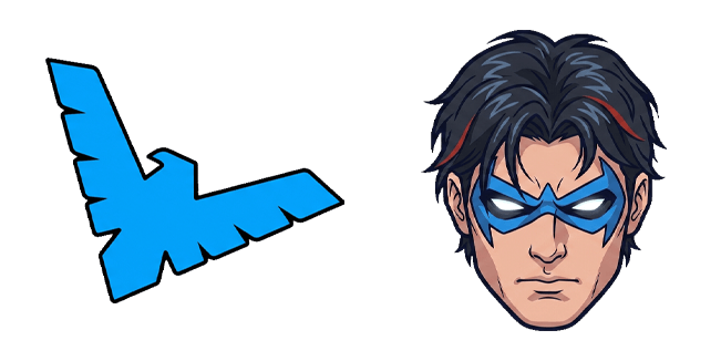 DC Nightwing Logo & Mask Face Cursor