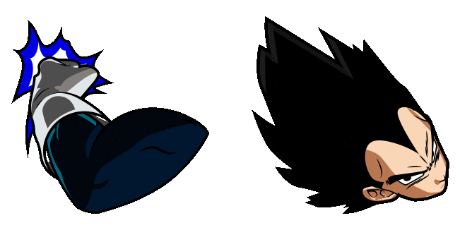 Dragon Ball Vegeta & Punch Animated Cursor