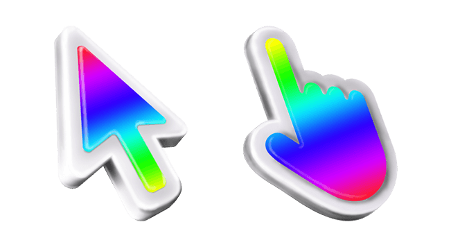 3D Rainbow Mac Cursor