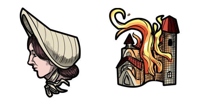 Charlotte Brontë Jane Eyre & Burning House Cursor