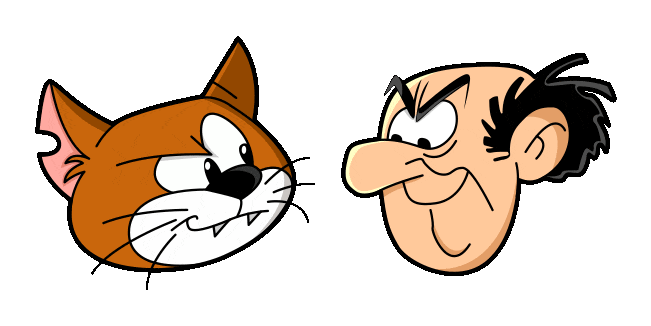 The Smurfs Gargamel & Azrael Animated Cursor