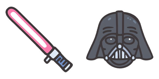 Kawaii Star Wars Darth Vader & Lightsaber Cursor