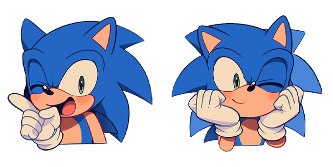 Sonic the Hedgehog Blushing Wink Cursor