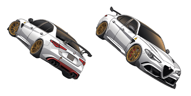 White Alfa Romeo Giulia Quadrifoglio Cursor