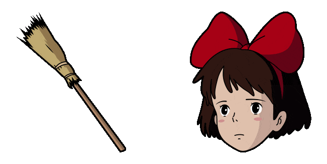Kiki's Delivery Service Kiki & Broomstick Animated Cursor