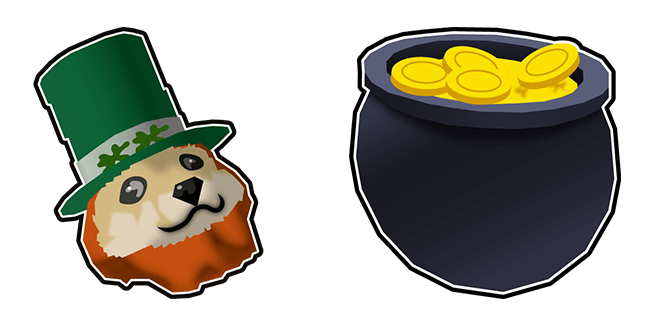 St. Patrick's Day Leprechaun Doge & Pot of Gold Cursor