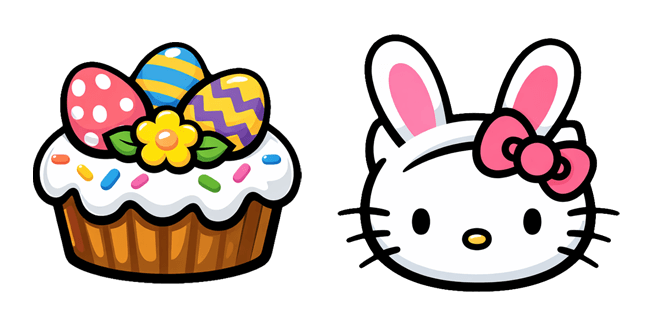 Easter Hello Kitty & Cupcake Cursor