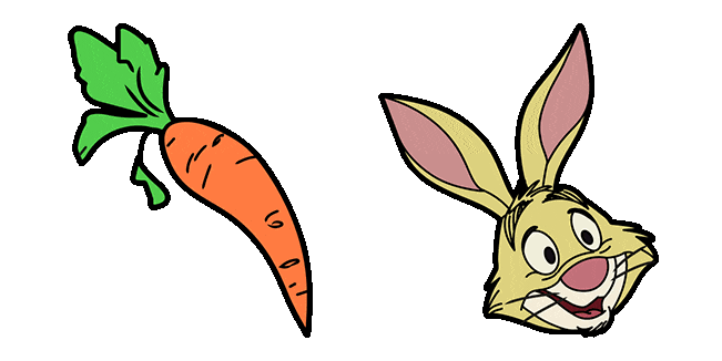 Winnie the Pooh Rabbit & Carrot Animated Cursor