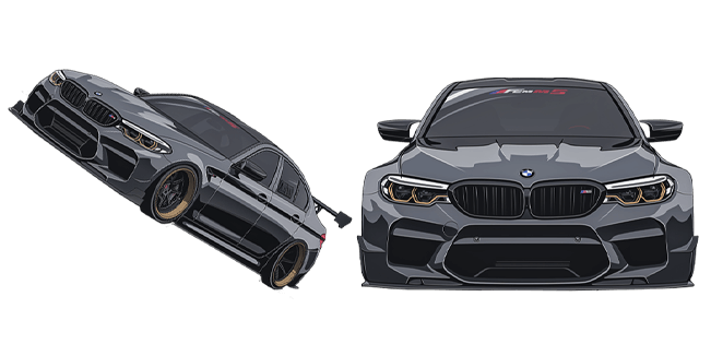 Grey BMW M5 Cursor