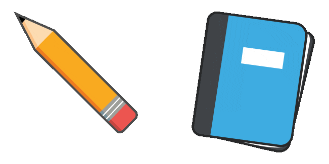 School Pencil & Notebook Animated Cursor