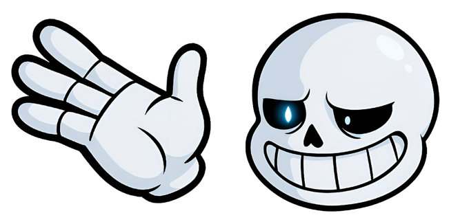 Undertale Sans Hand & Head Cursor