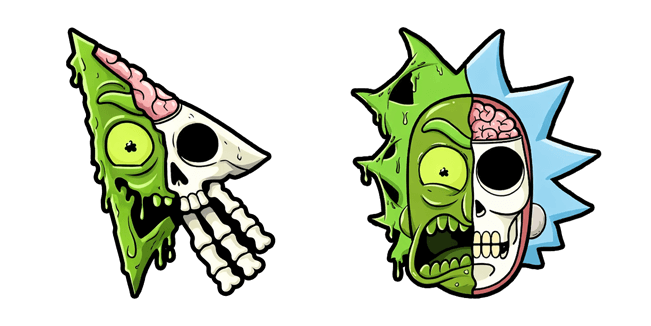 Rick and Morty Toxic & Skull Cursor