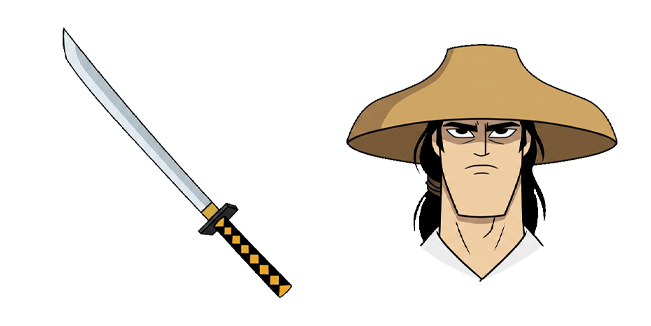 Samurai Jack Conical Hat & Katana Cursor