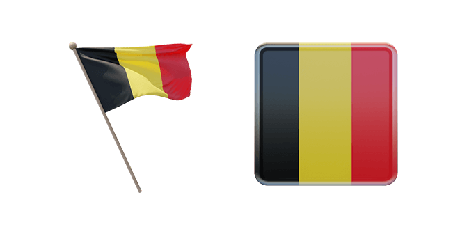Kingdom of Belgium Flag 3D Cursor
