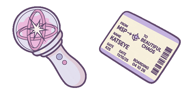 Katseye Lightstick & Ticket Animated Cursor