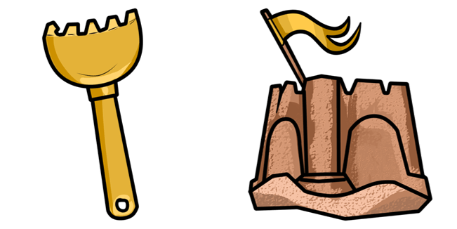 Toy Rake & Sand Castle Cursor