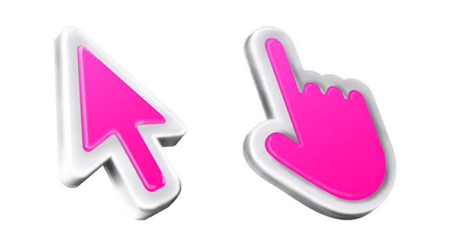 3D Pink Mac Cursor